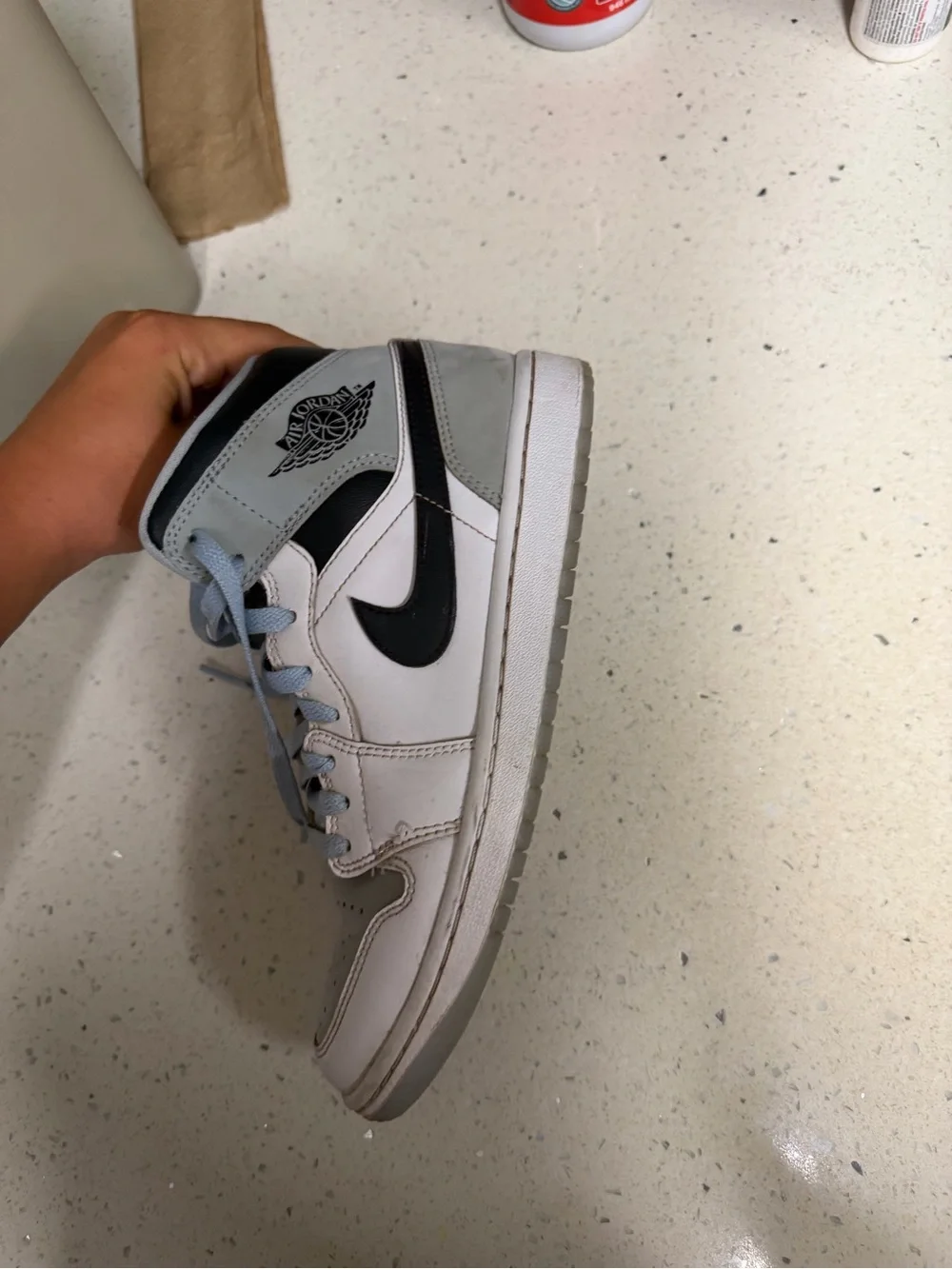 Jordan Kids' High-Top Sneakers in Light Blue, White, and Black